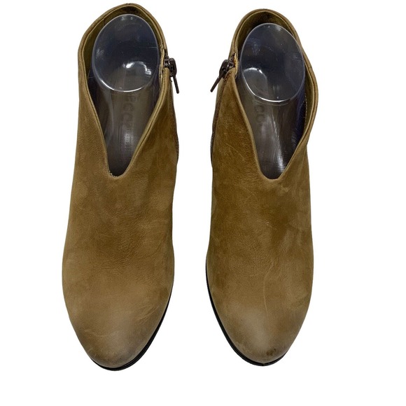 Ecco Womens Size EU 41 US 10 - 10.5 Brown Leather Suede Ankle Boots Booties - Picture 2 of 12
